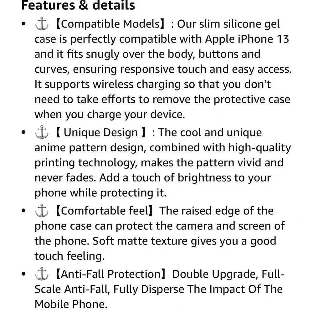 Monkey D. Luffy One Piece Transparent Phone Case for‎ Apple iPhone 13 Clear 6.1